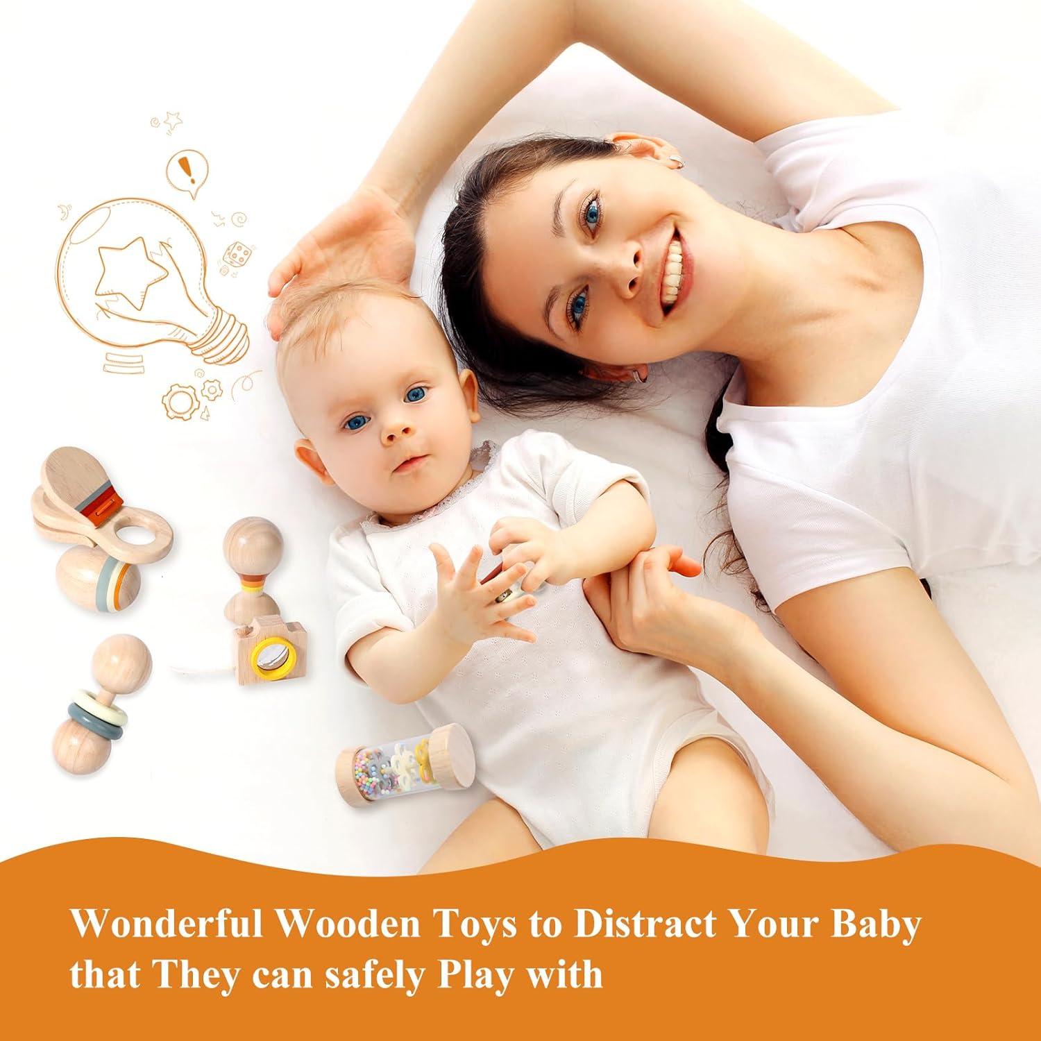 Set de Juguetes Musicales de Madera WODI 7pcs para Bebés