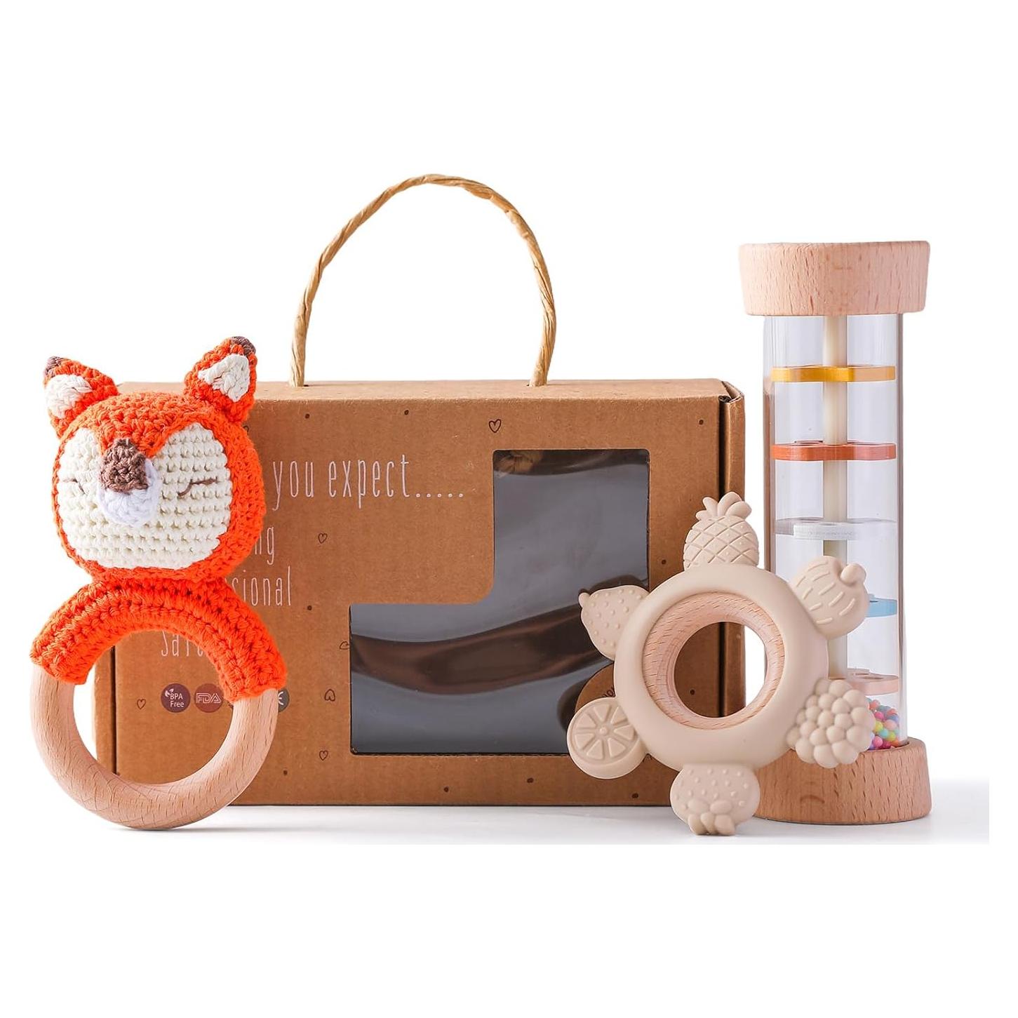 Juego de Sonajeros de Madera Youuys - 3 Piezas para Bebés