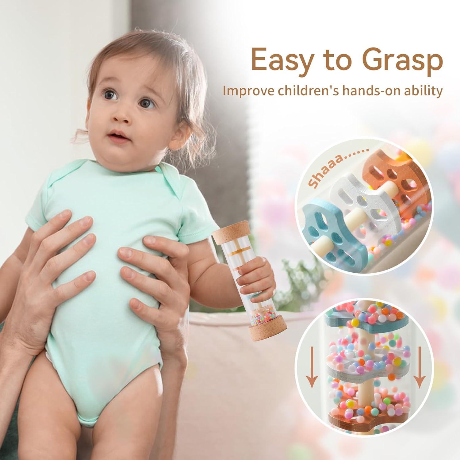 Juego de Sonajeros de Madera Youuys - 3 Piezas para Bebés