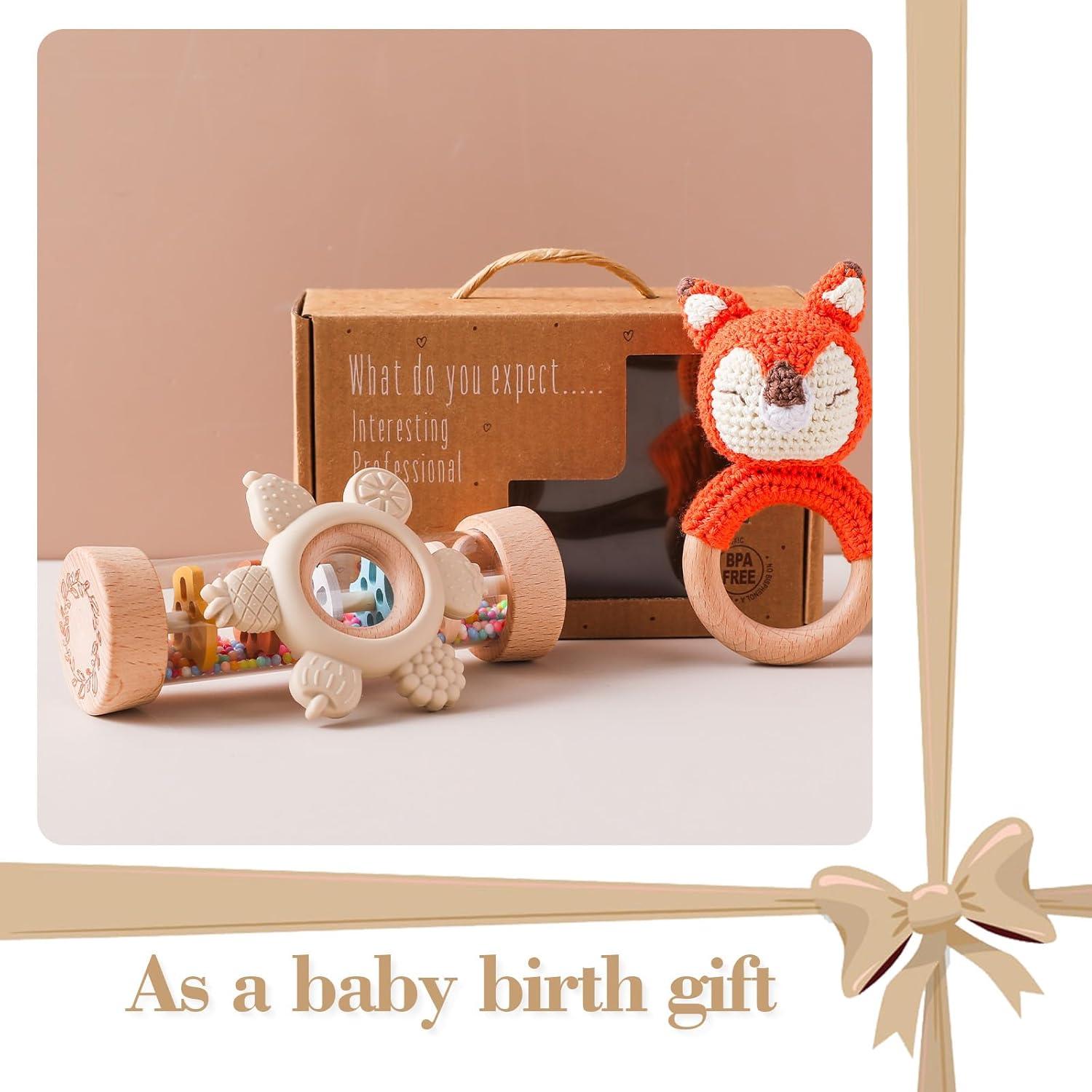 Juego de Sonajeros de Madera Youuys - 3 Piezas para Bebés