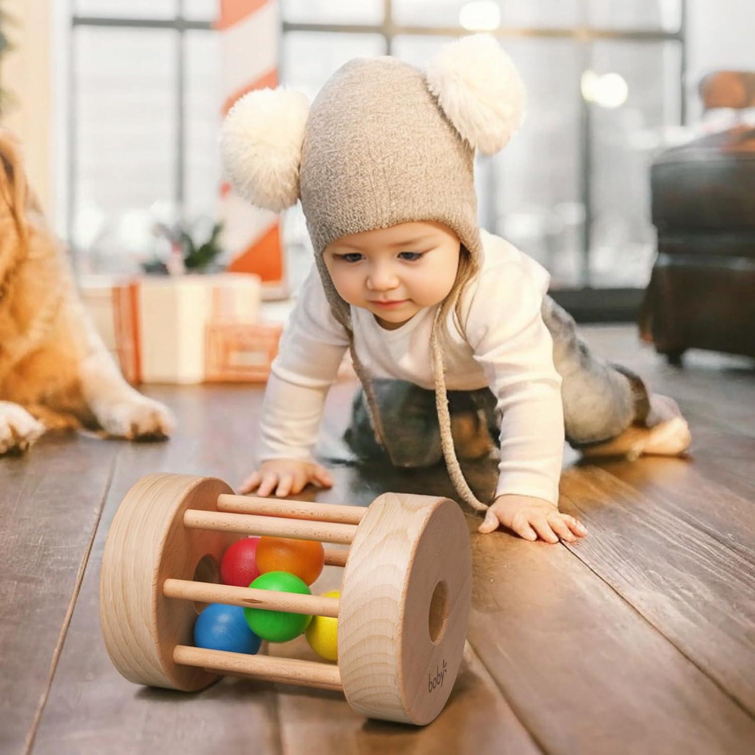 Juguete Montessori Dailyfunn Rollo de Sonajero de Madera