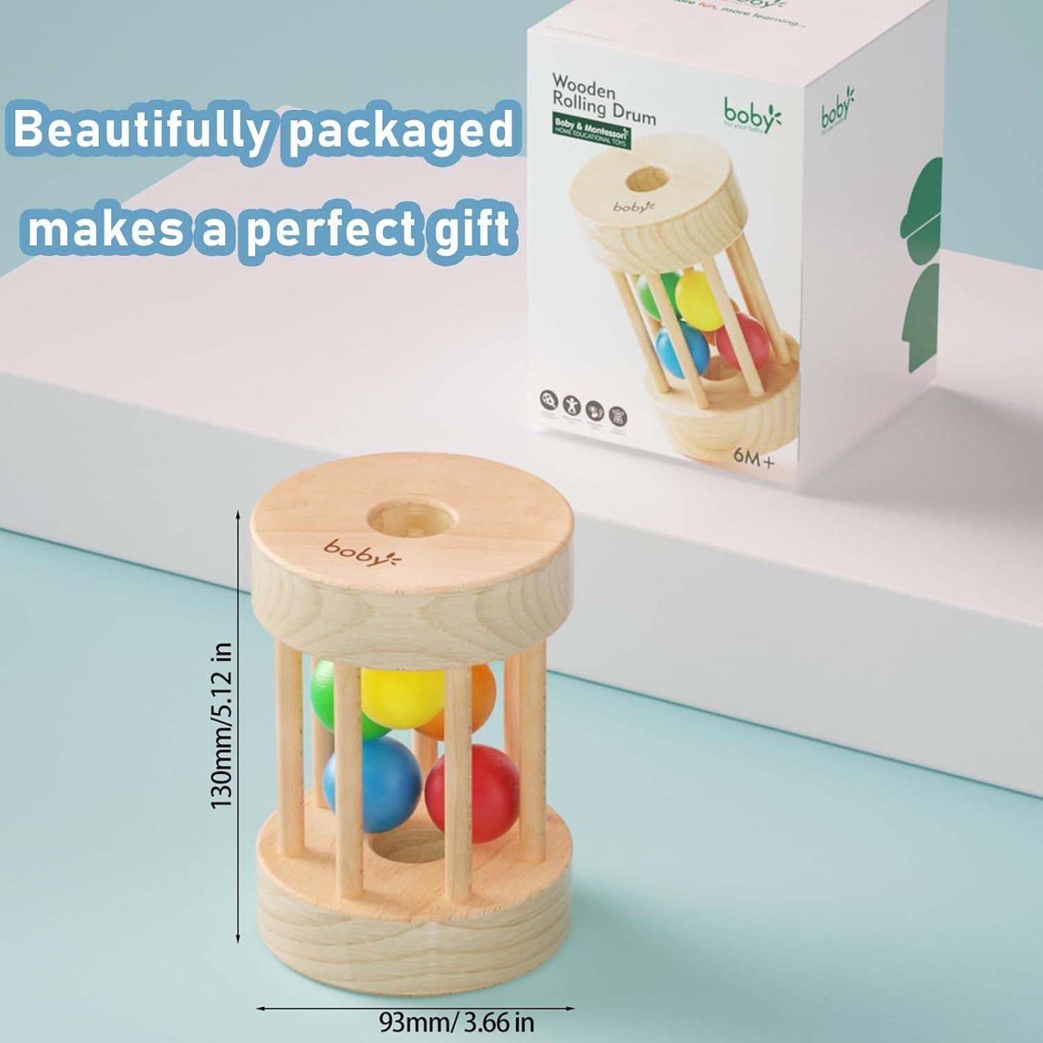 Juguete Montessori Dailyfunn Rollo de Sonajero de Madera