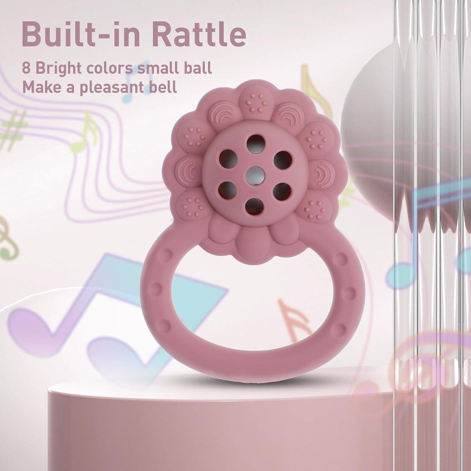 Sonajero Mordedor León Dirbabi Silicona Grado Alimenticio 10.9x7.9cm