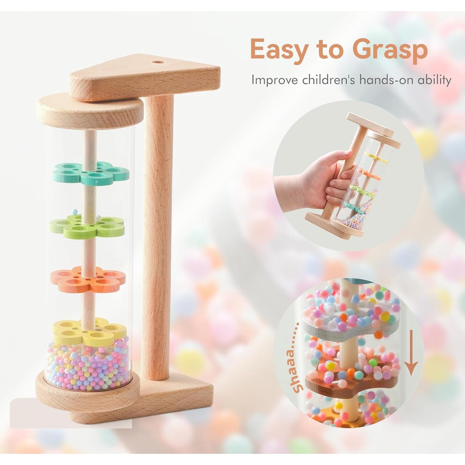 Palo de Lluvia Calmante de Madera MORDEDOR DE MADERA 15 cm