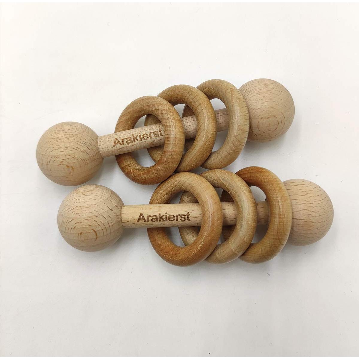 Sonajero de Anillo de Madera de Haya Arakierst - Juguete Educativo