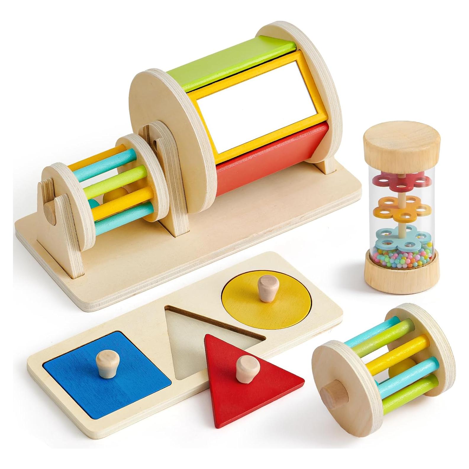 Juguete Montessori Toyssa para Bebés 6-12 meses - Tambor y Rompecabezas
