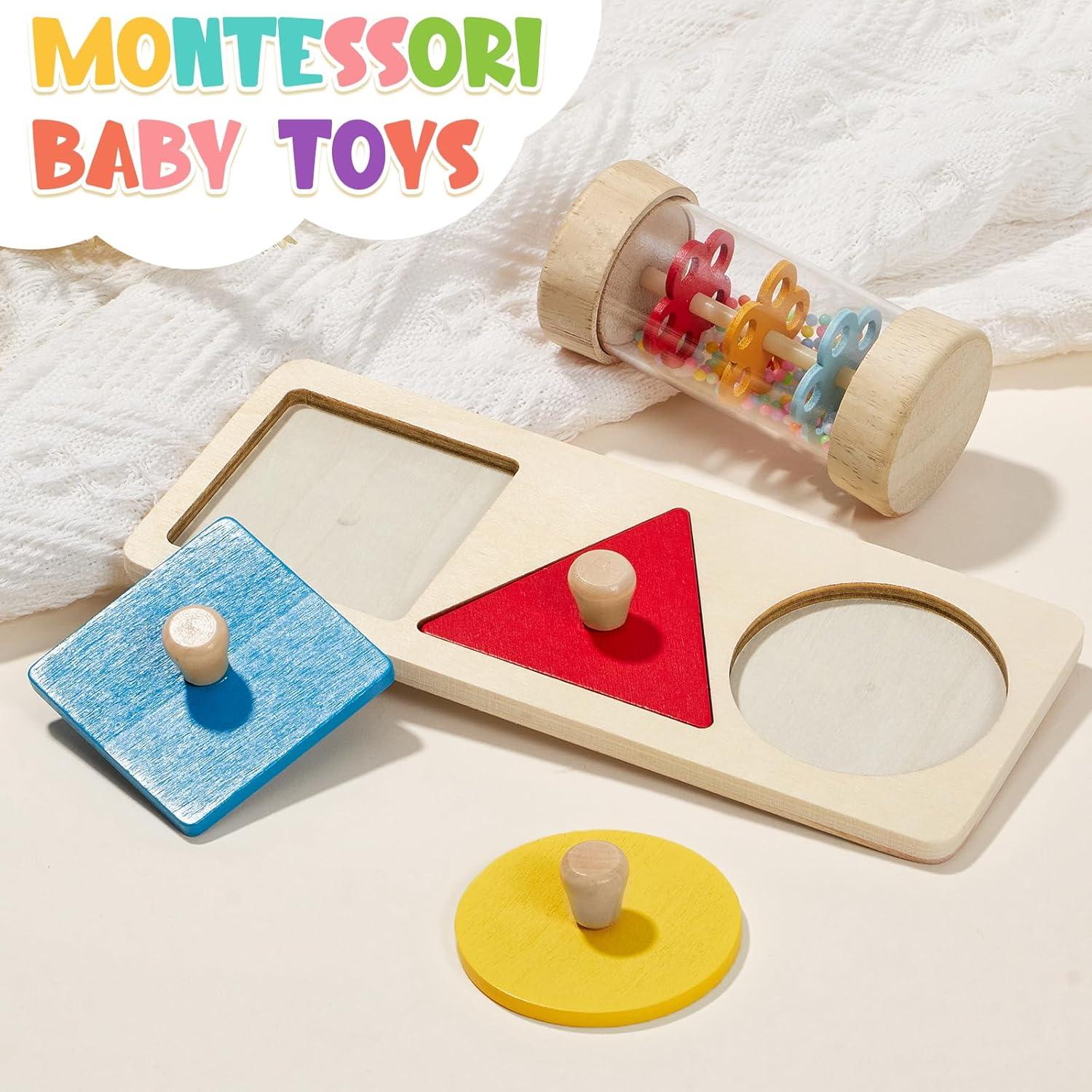 Juguete Montessori Toyssa para Bebés 6-12 meses - Tambor y Rompecabezas