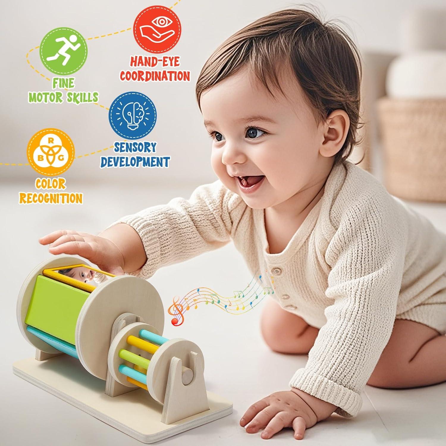Juguete Montessori Toyssa para Bebés 6-12 meses - Tambor y Rompecabezas