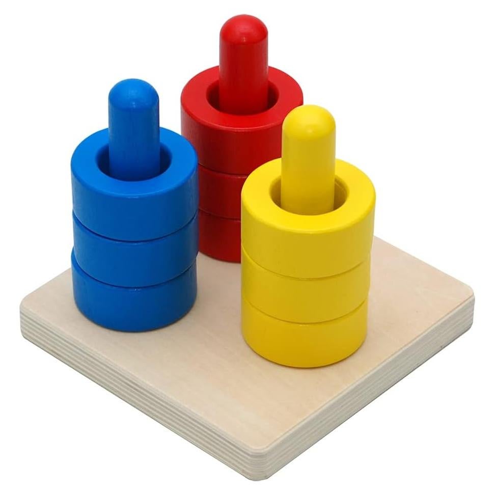 Juego de Discos de Madera Elite Montessori para Bebés 6+ Meses