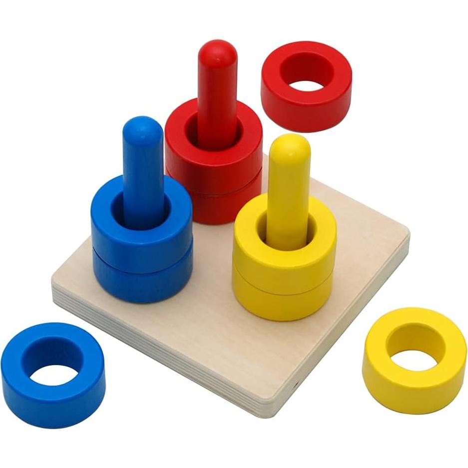 Juego de Discos de Madera Elite Montessori para Bebés 6+ Meses