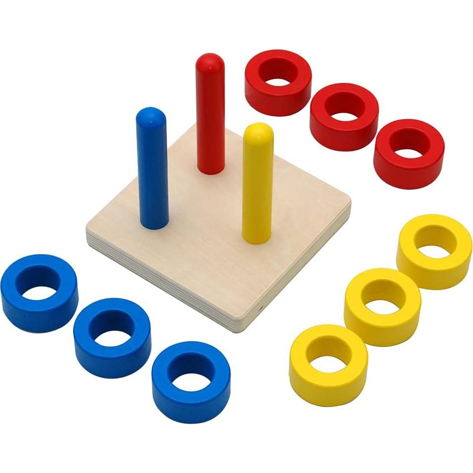 Juego de Discos de Madera Elite Montessori para Bebés 6+ Meses