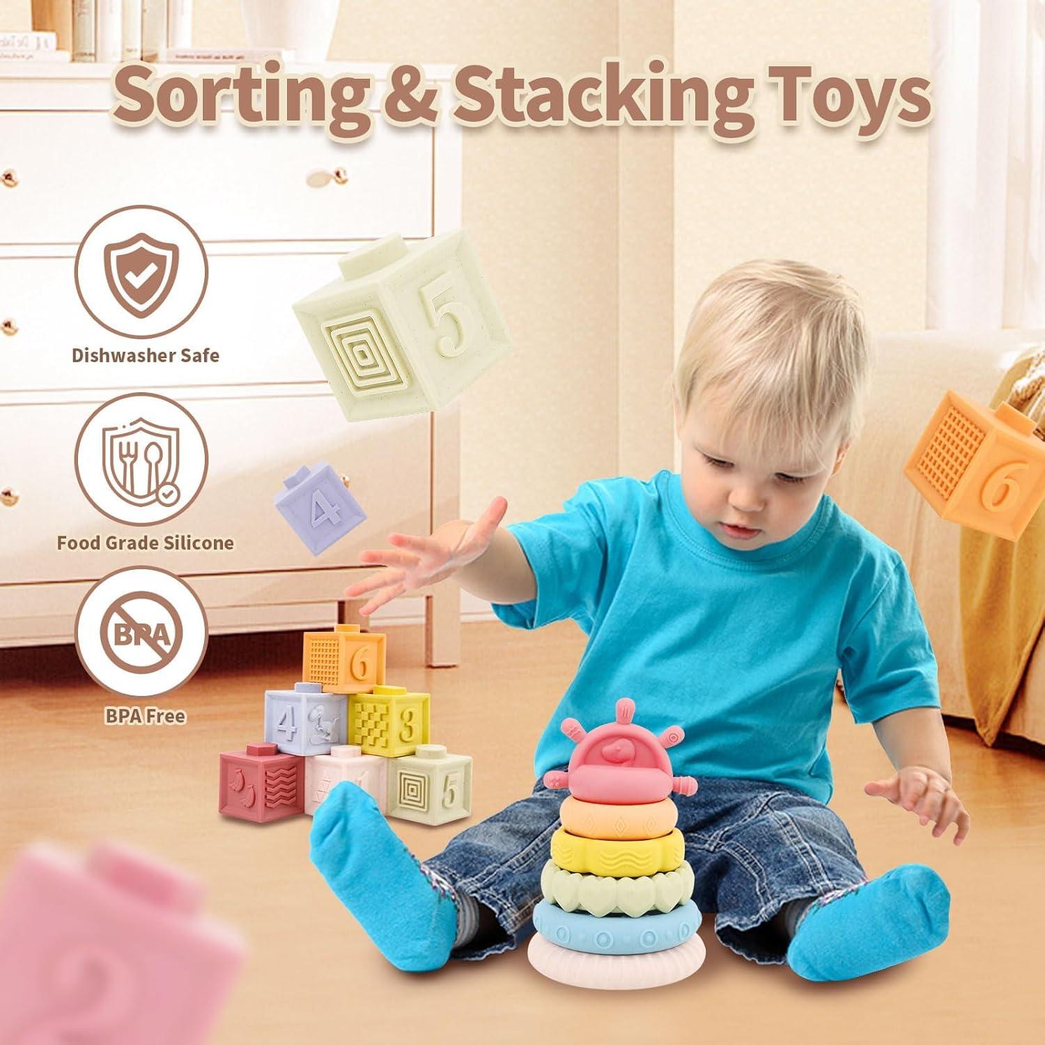 Set de Juguetes Montessori 8 en 1 LUCKFUTURE para Bebés