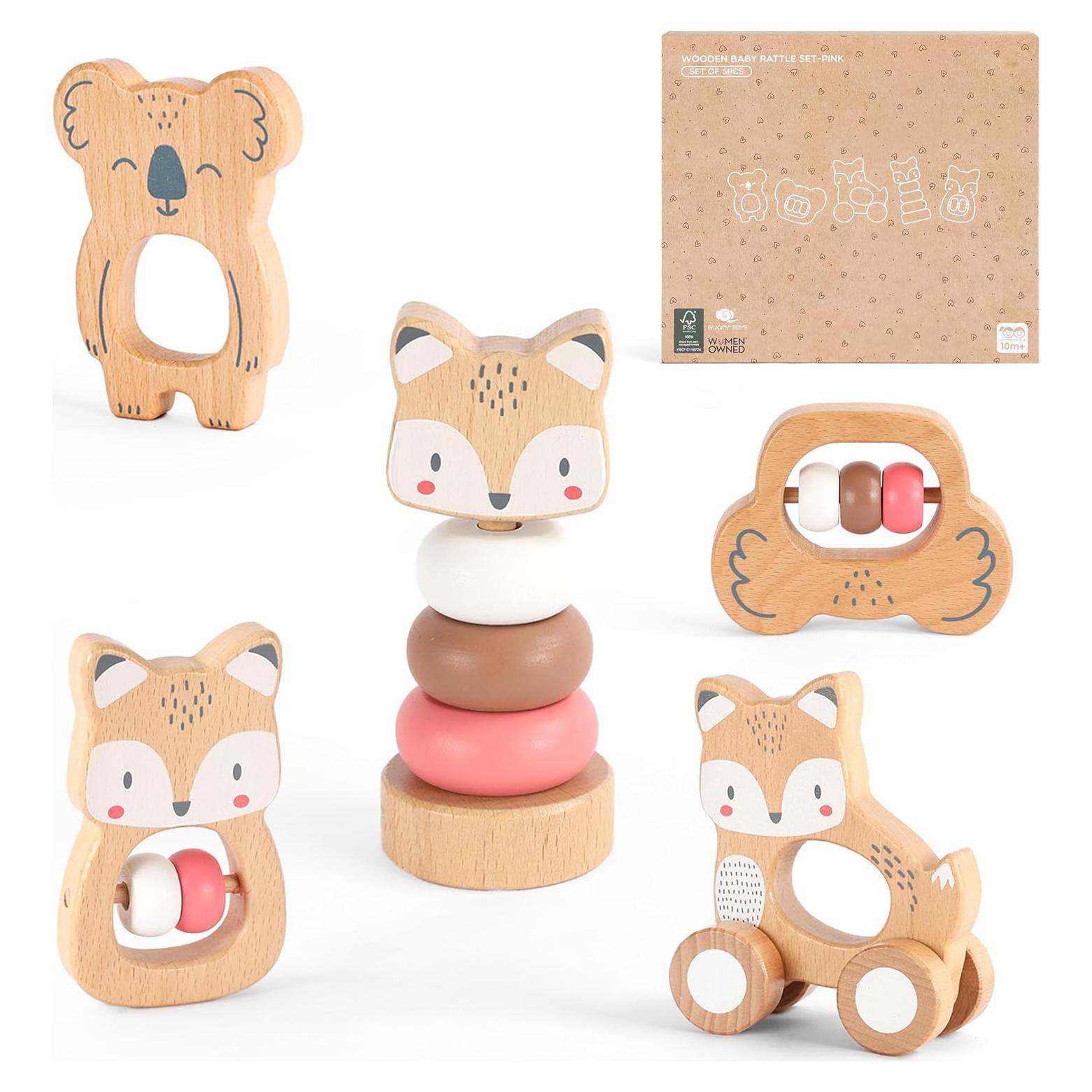 Juguetes de Madera Montessori Freniland - 5 Piezas para Bebés