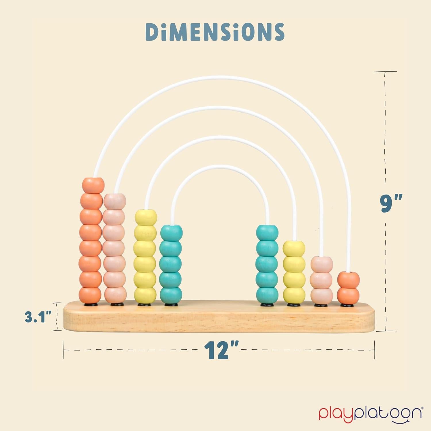 Juguete de Apilamiento de Madera Play Platoon con Ábaco y Xilófono