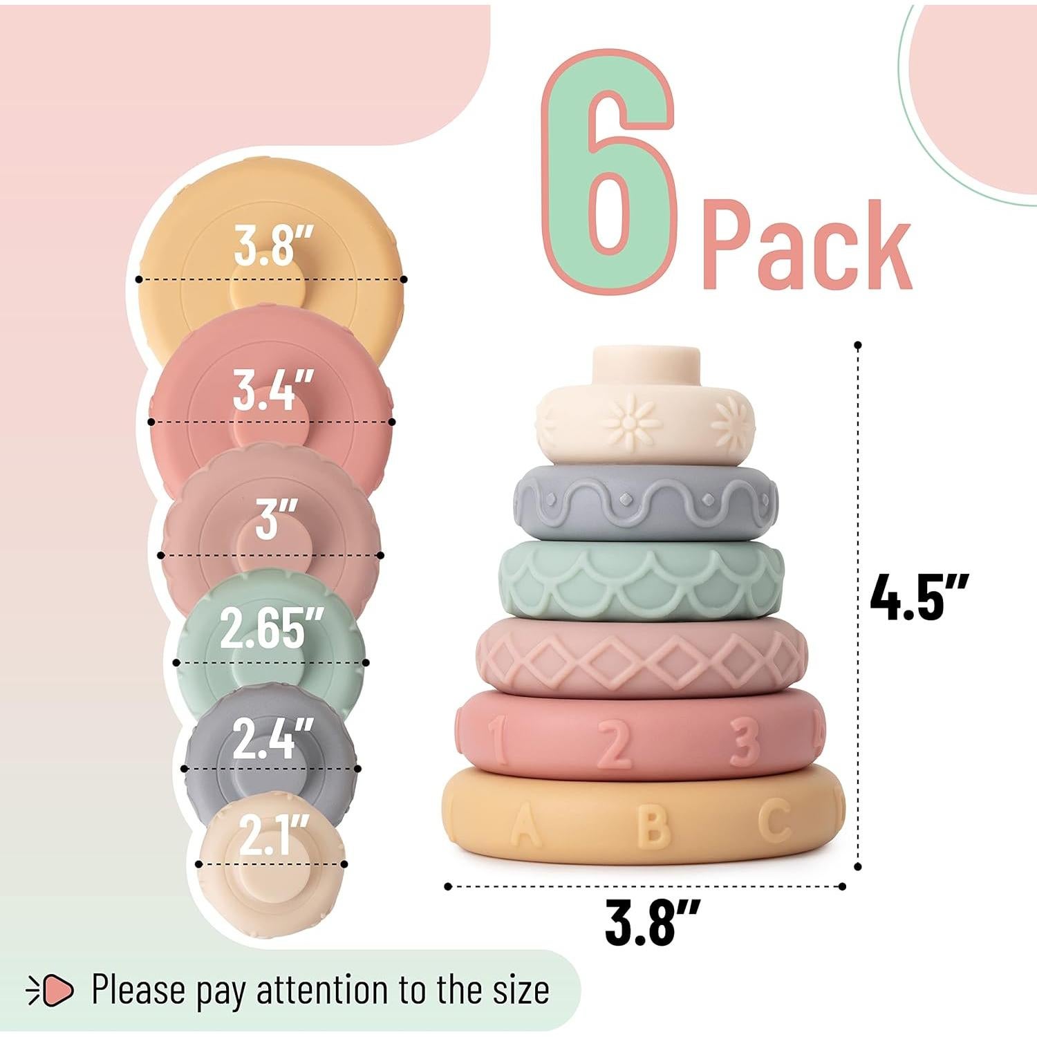 Juguete de Anillos Apilables Mr. Pen - 6 Piezas Coloridas