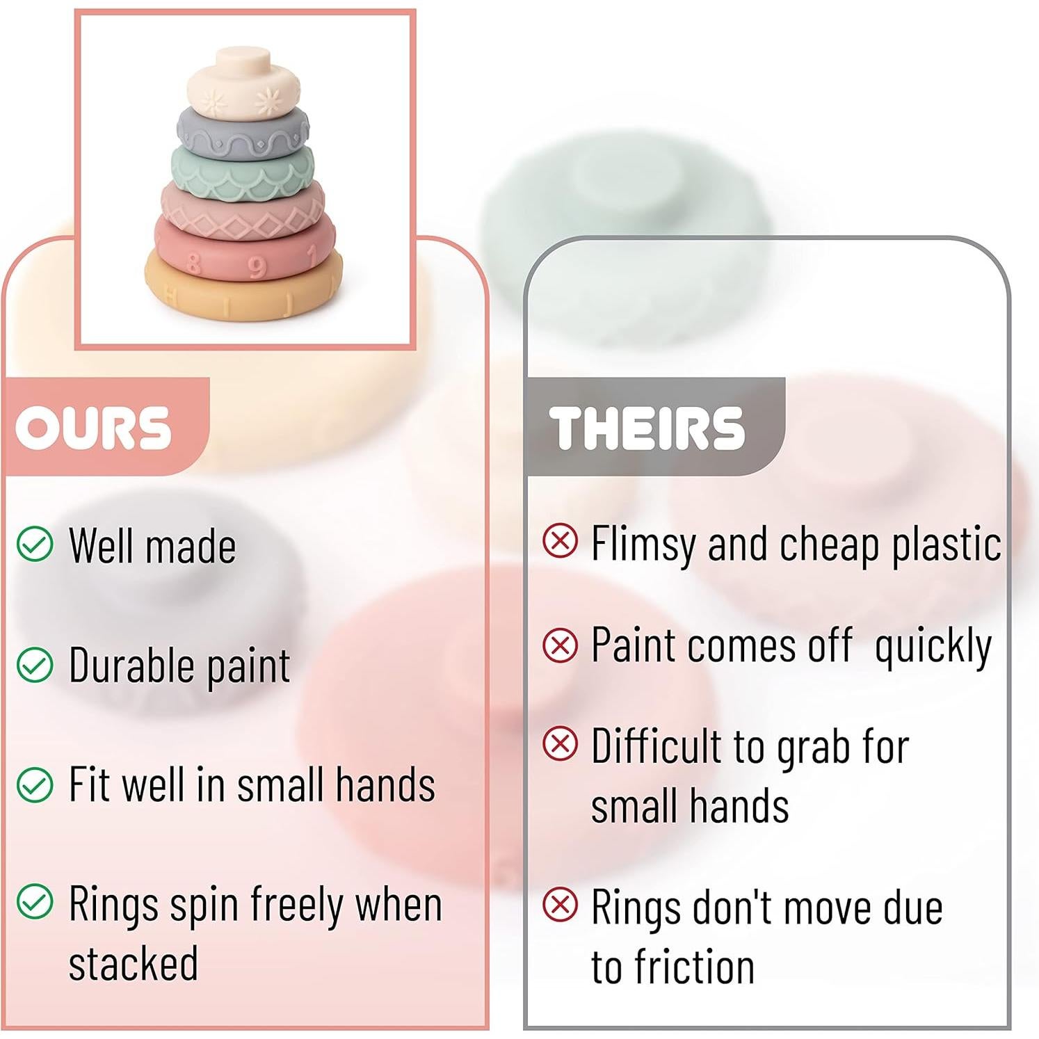 Juguete de Anillos Apilables Mr. Pen - 6 Piezas Coloridas