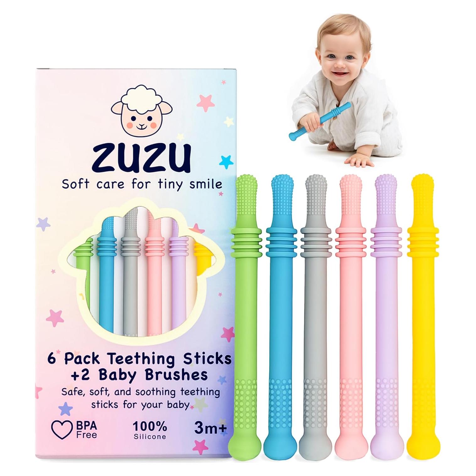 Mordedores para Bebés Zuzu - Silicona Grado Alimenticio 8 Piezas