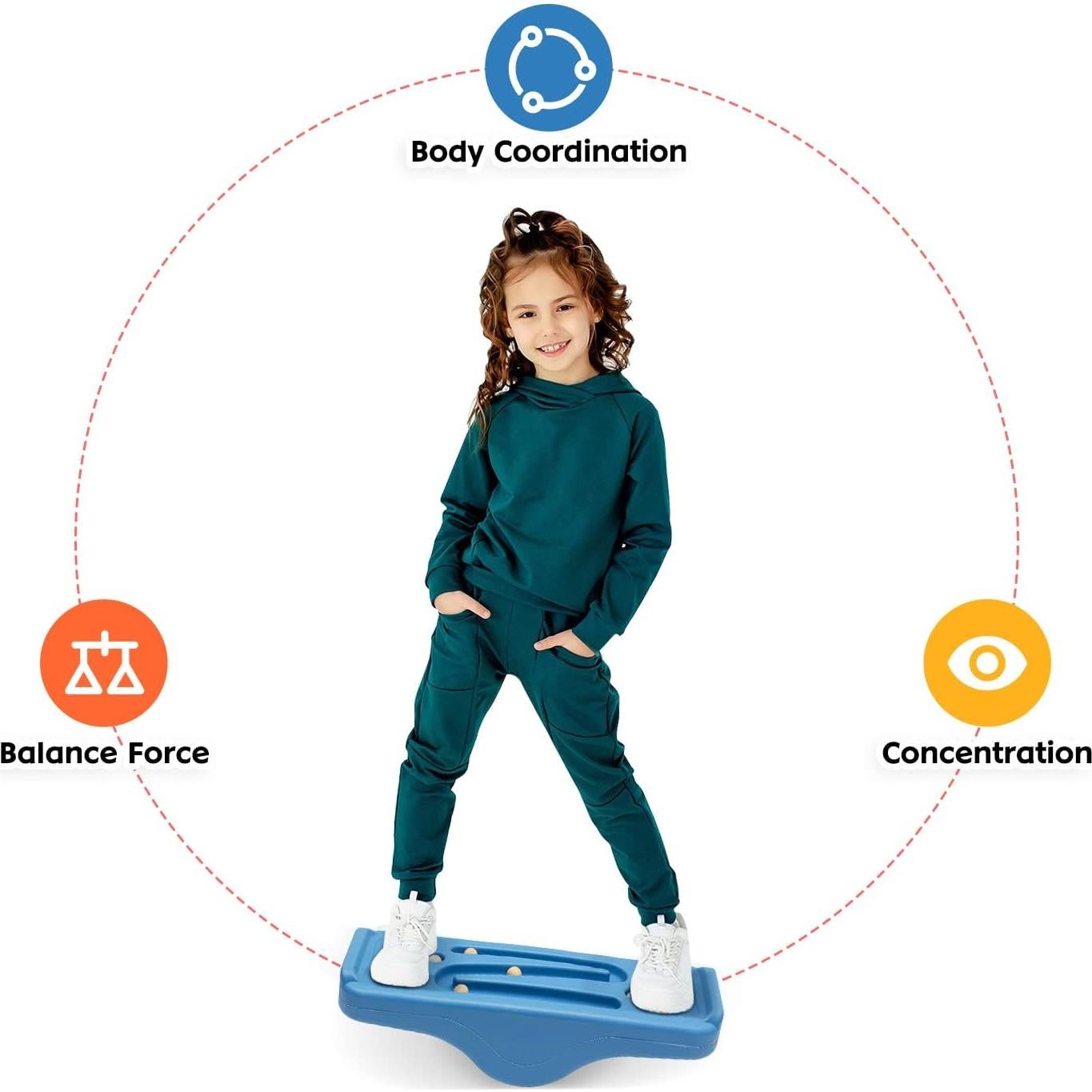 Tabla de Equilibrio Balancín Joonly Azul 56x18x13 cm