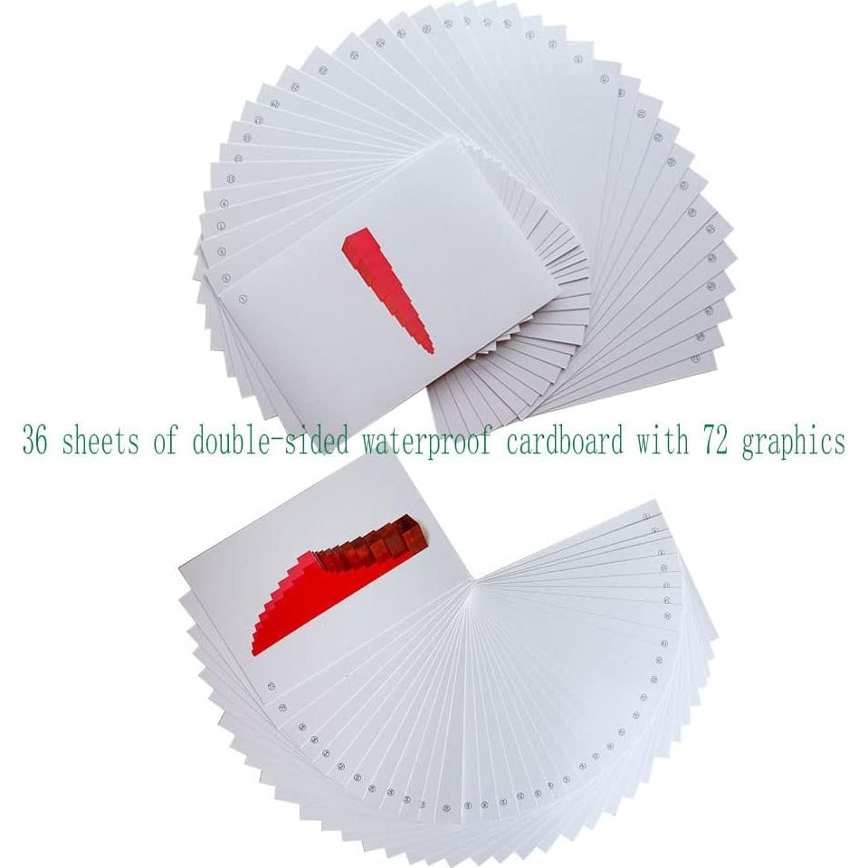 Torre Rosa Montessori MY Toy Shop con 36 Tarjetas Sensoriales