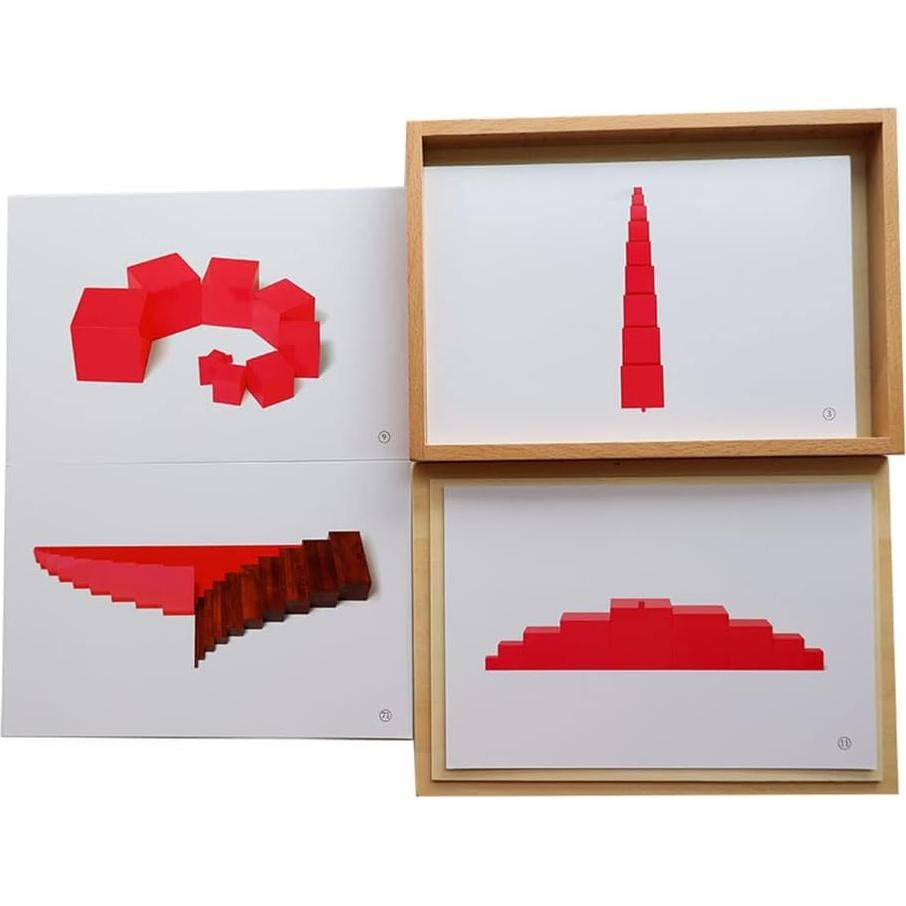 Torre Rosa Montessori MY Toy Shop con 36 Tarjetas Sensoriales