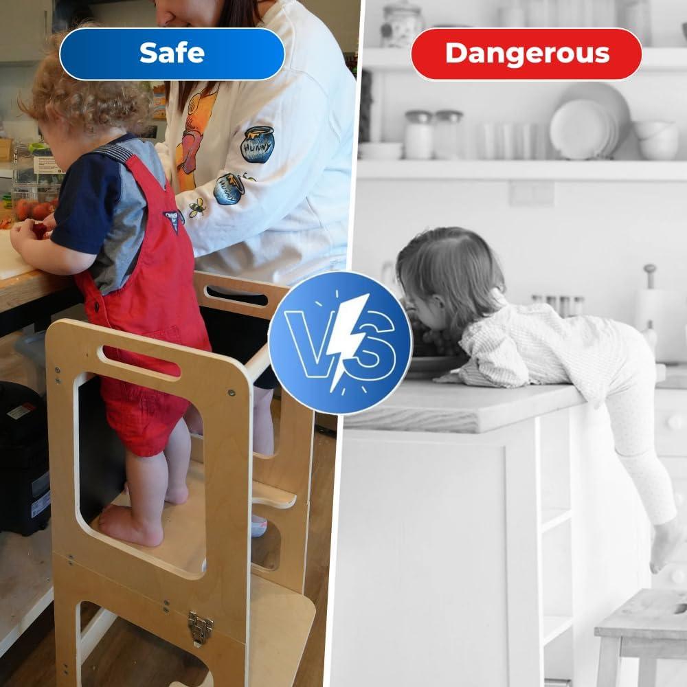 Torre de Cocina 4-en-1 Montessori Mission para Niños 1-6 Años
