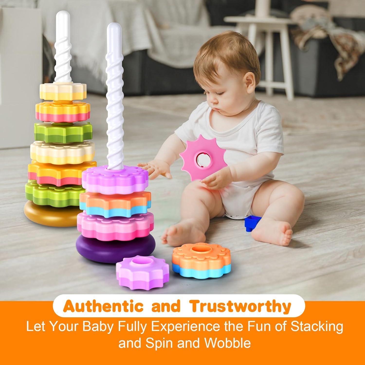 Juguete Apilable Giratorio Simplefine 40 cm para Niños 1-3 Años