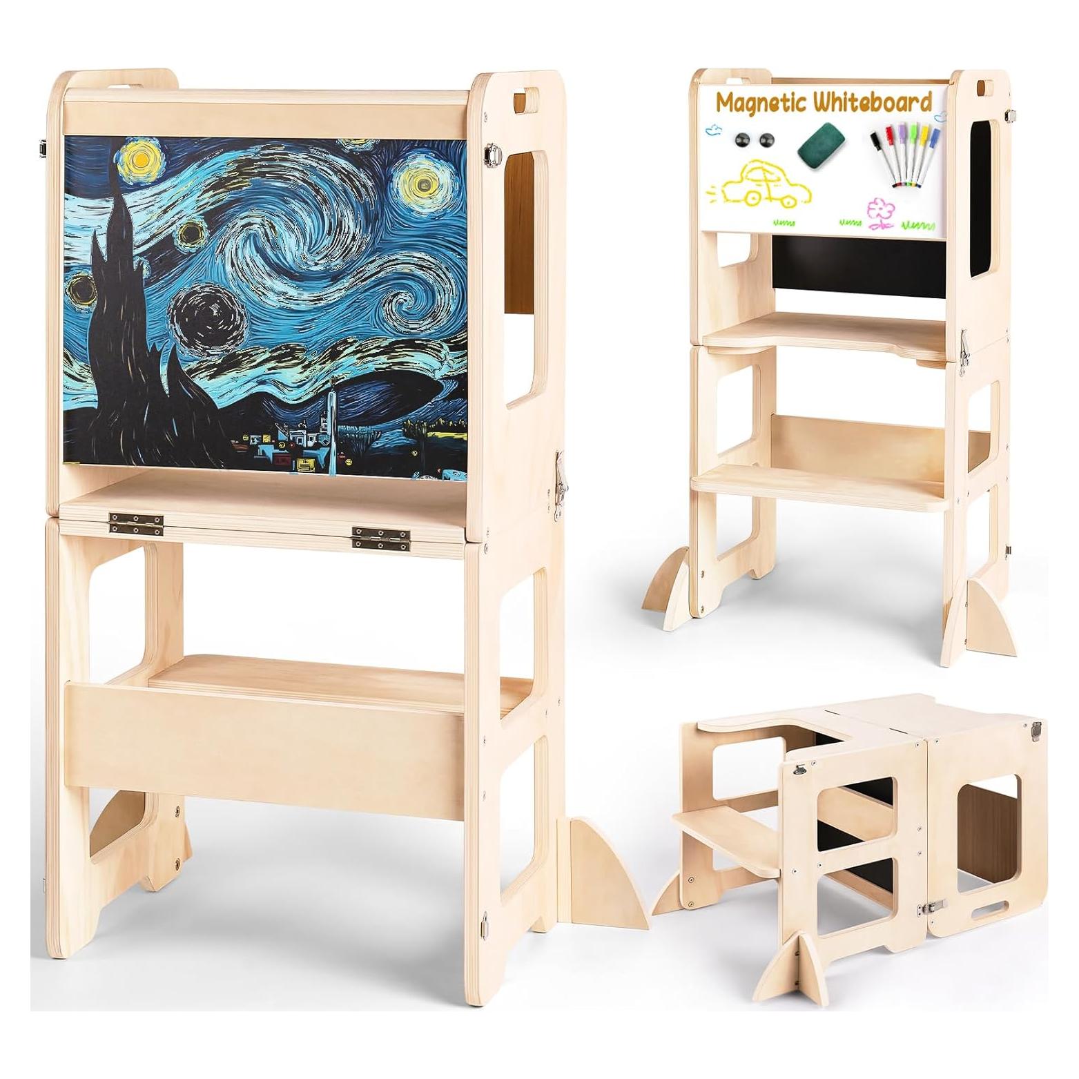 Torre de Aprendizaje Plegable Woodure para Niños 1-3 Años
