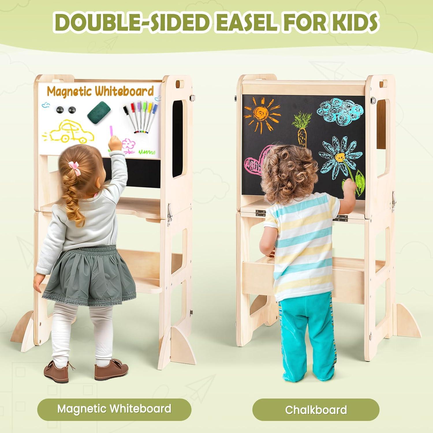 Torre de Aprendizaje Plegable Woodure para Niños 1-3 Años