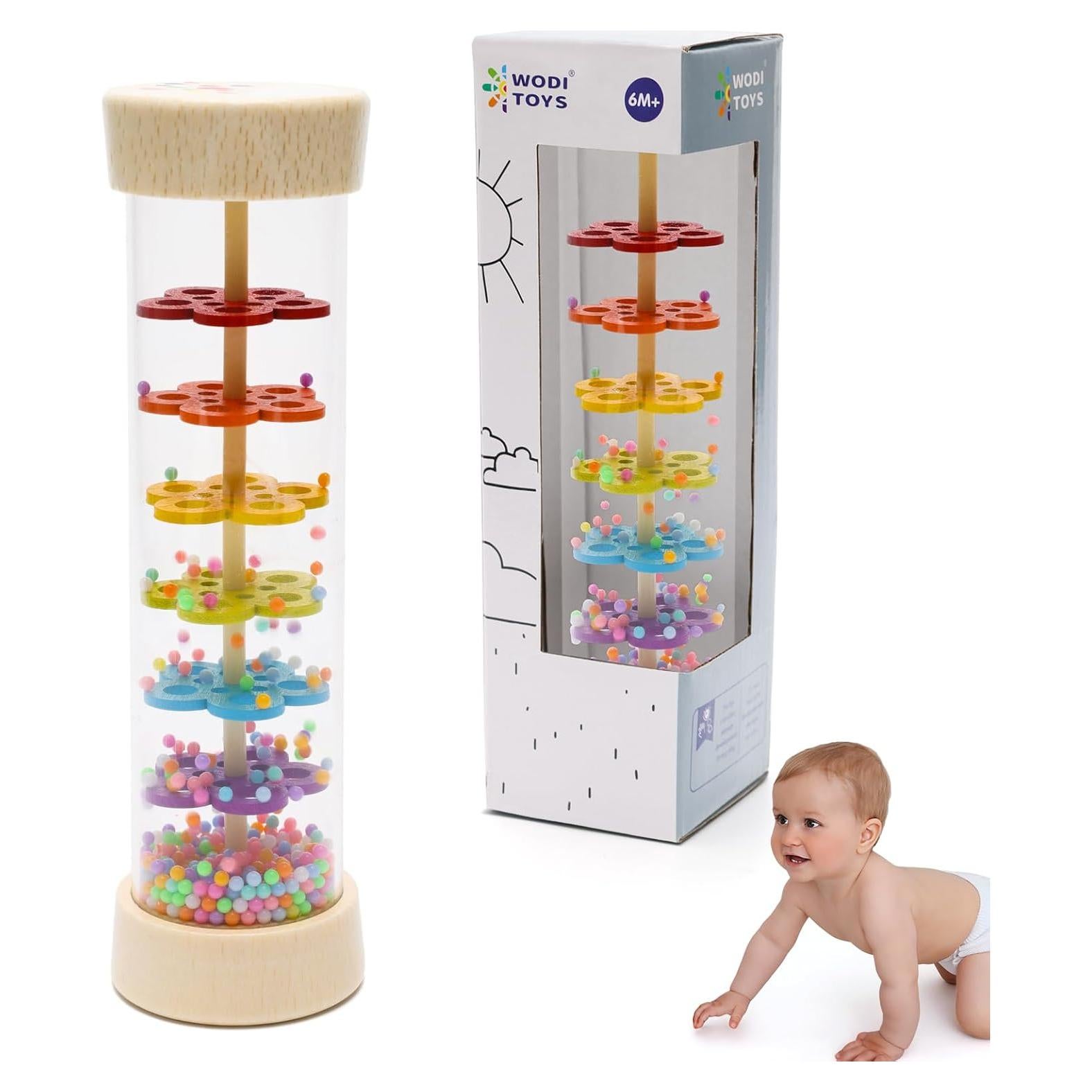 Bastón de Lluvia de Madera COITEK para Bebés 6-12 Meses