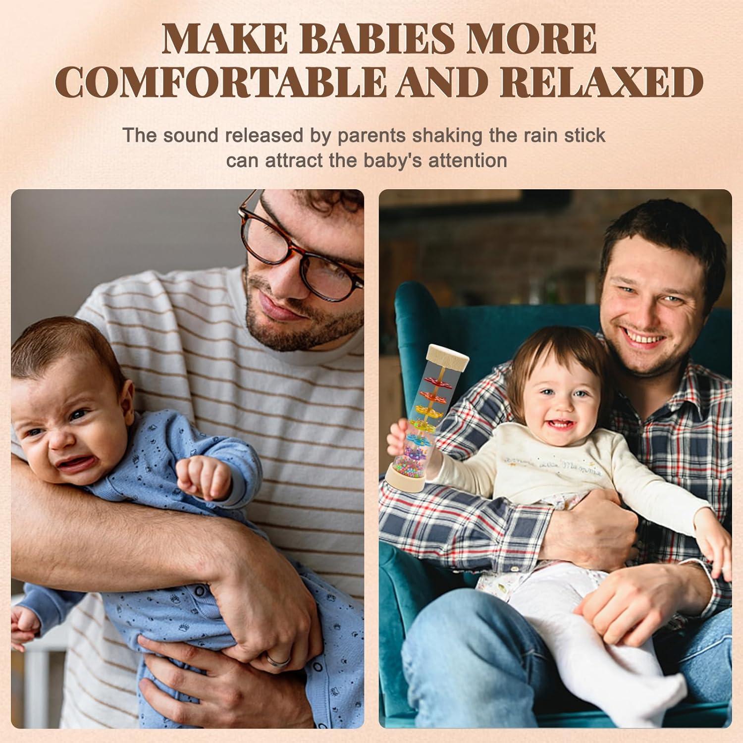 Bastón de Lluvia de Madera COITEK para Bebés 6-12 Meses