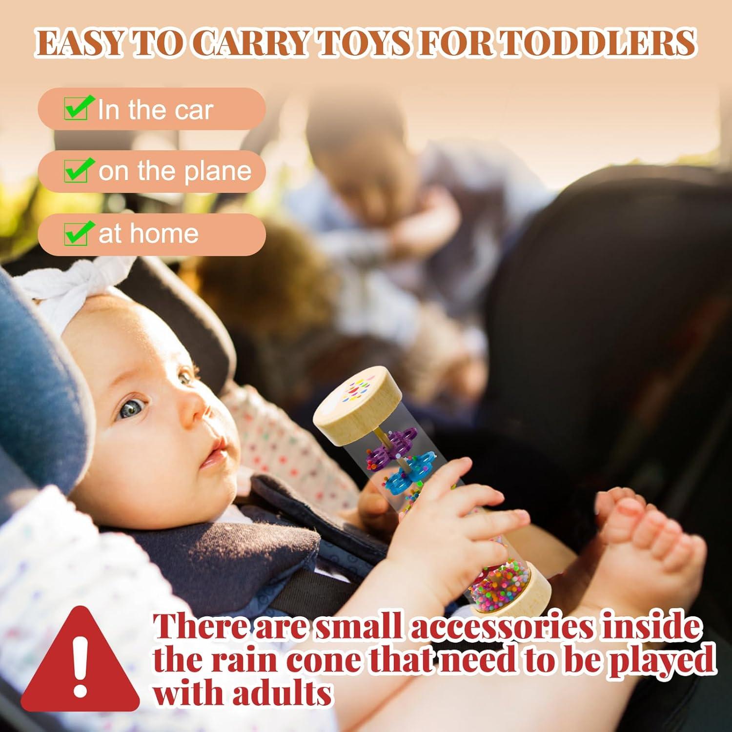 Bastón de Lluvia de Madera COITEK para Bebés 6-12 Meses