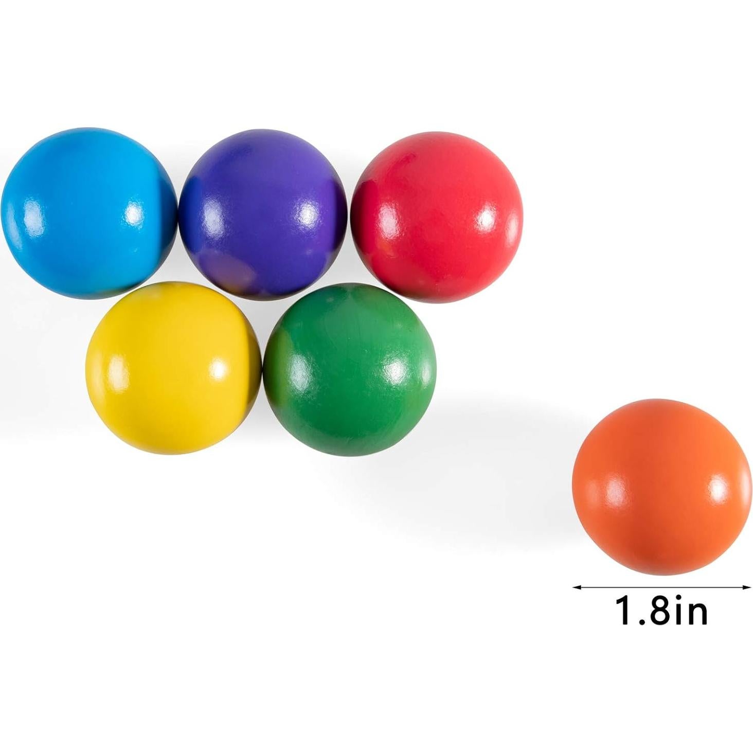 Bolas de Madera Arcoíris MerryHeart 11.6 cm - 6 Piezas