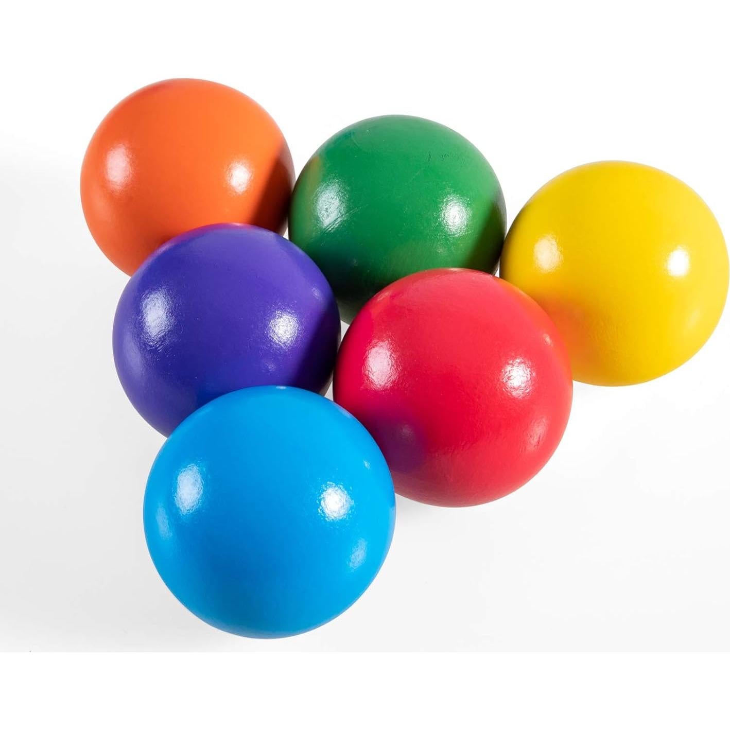 Bolas de Madera Arcoíris MerryHeart 11.6 cm - 6 Piezas