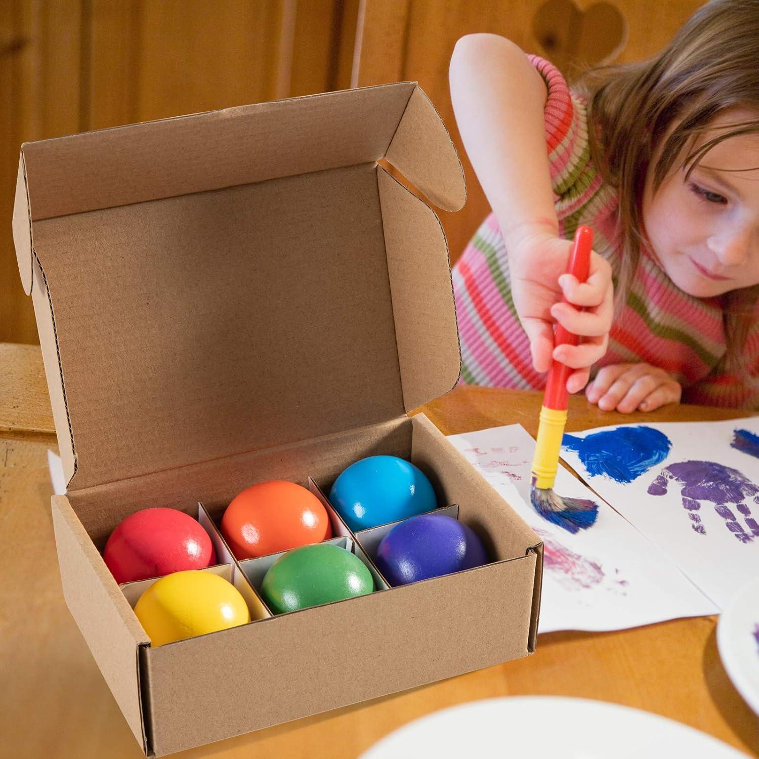 Bolas de Madera Arcoíris MerryHeart 11.6 cm - 6 Piezas