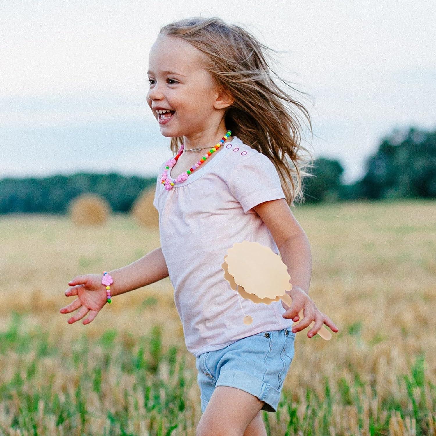 4 Tambores Sonajeros de Madera Sin Pintar Ciieeo 17x9cm