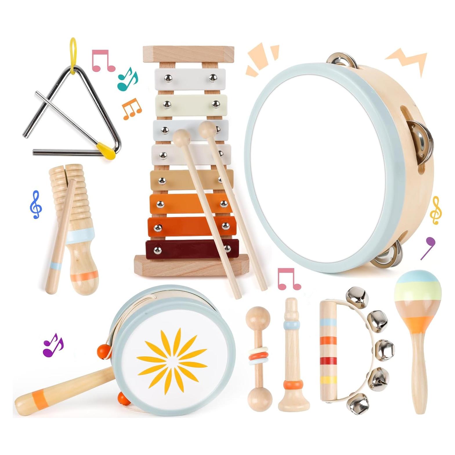 Set de Instrumentos Musicales Montessori M SANMERSEN 9 en 1
