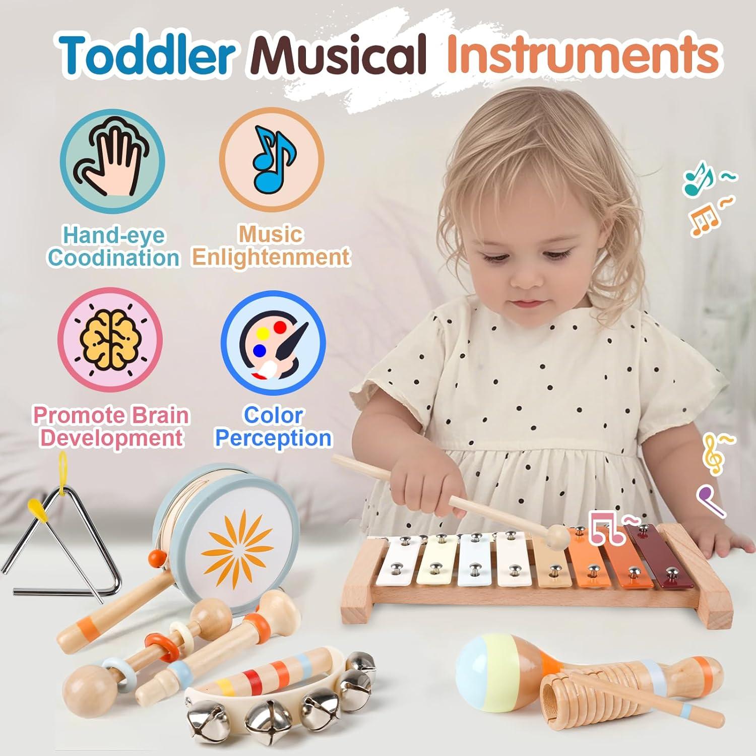 Set de Instrumentos Musicales Montessori M SANMERSEN 9 en 1
