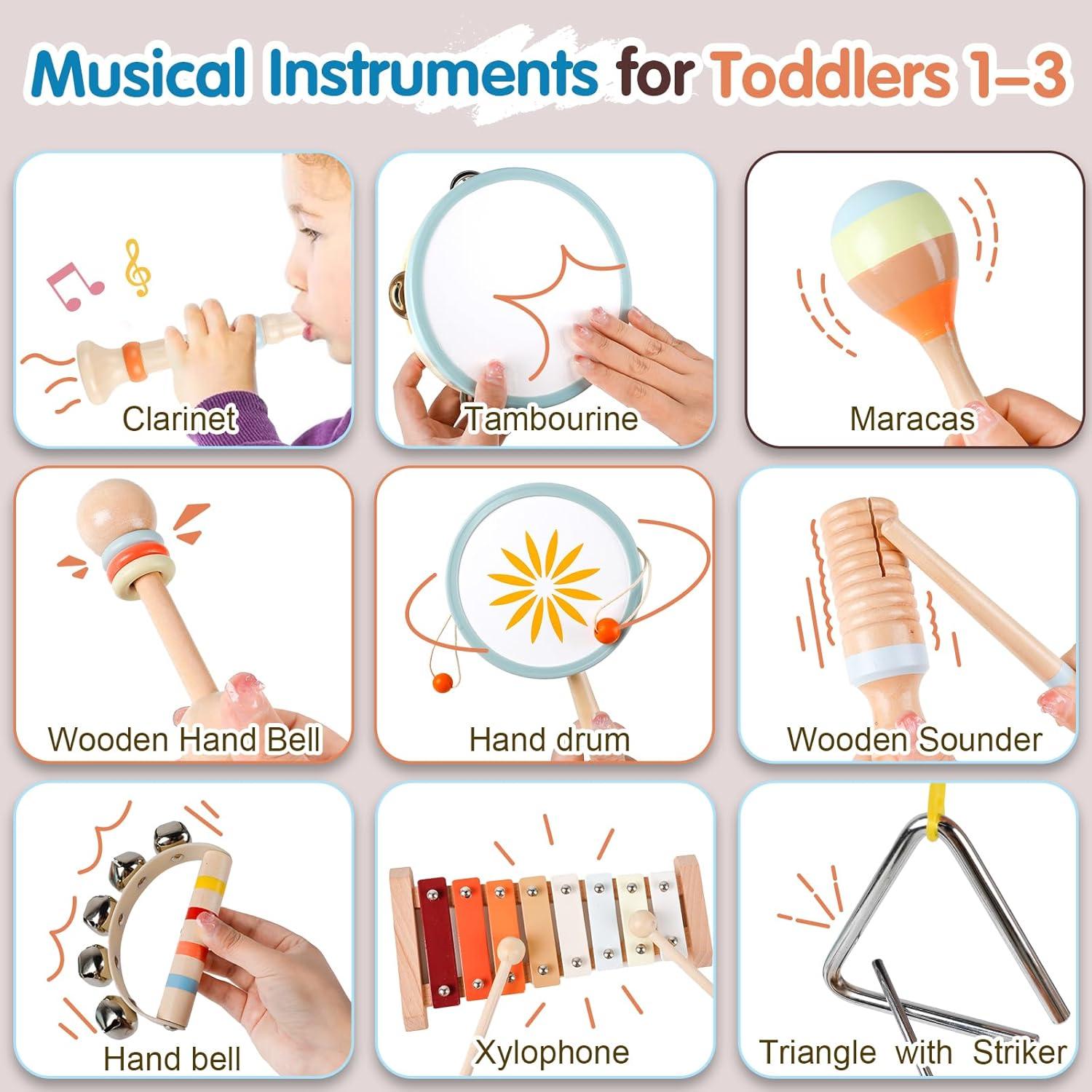 Set de Instrumentos Musicales Montessori M SANMERSEN 9 en 1