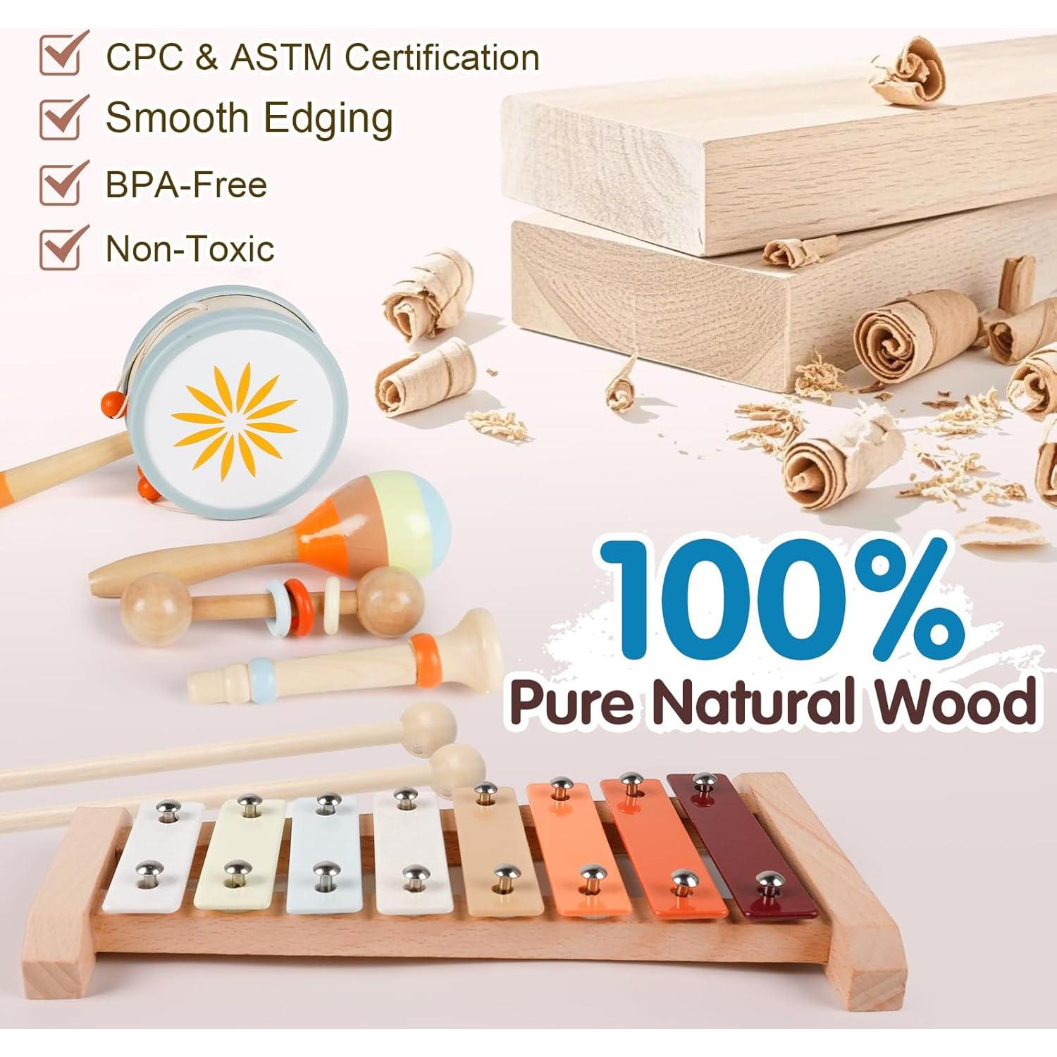 Set de Instrumentos Musicales Montessori M SANMERSEN 9 en 1