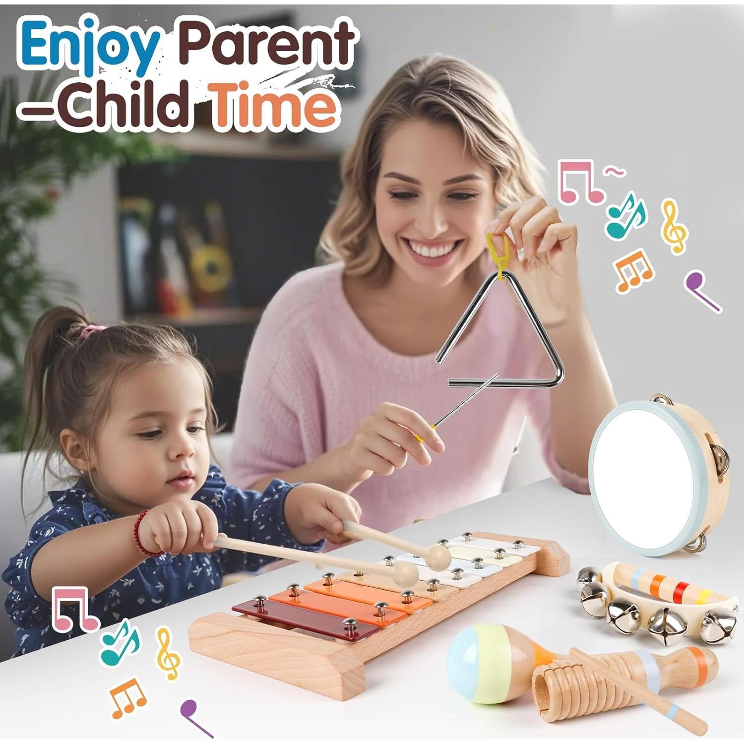 Set de Instrumentos Musicales Montessori M SANMERSEN 9 en 1