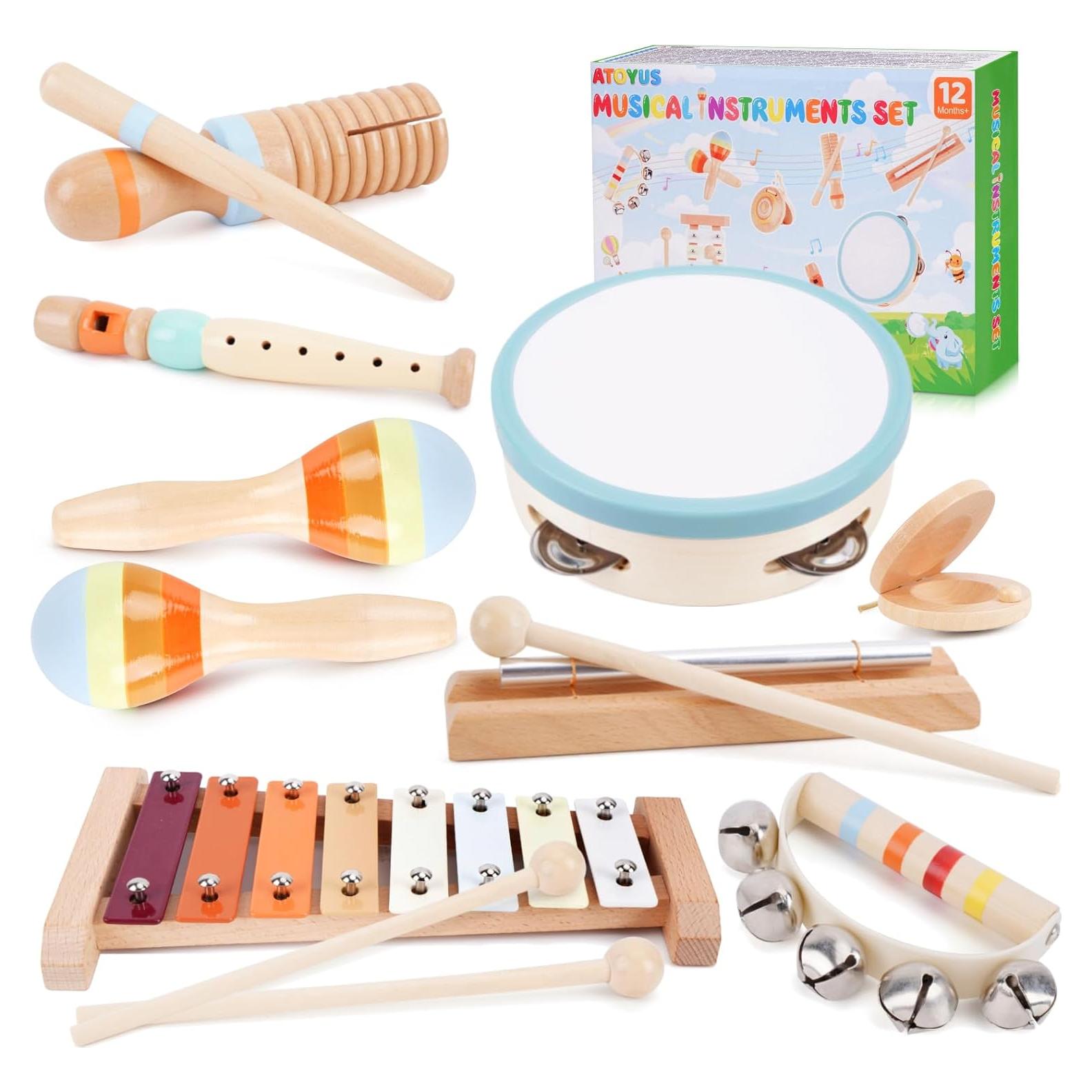 Instrumentos Musicales de Madera ATOYUS para Niños 1-3 Años
