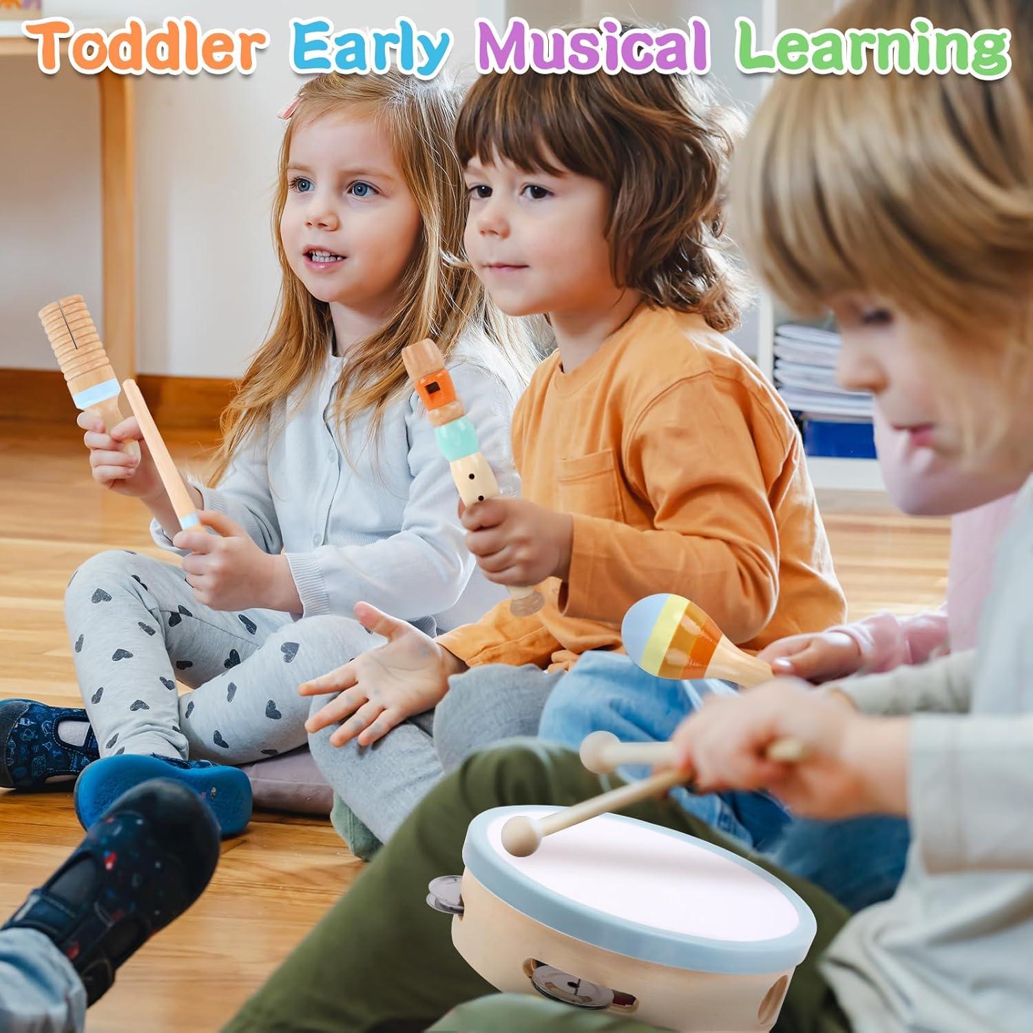 Instrumentos Musicales de Madera ATOYUS para Niños 1-3 Años