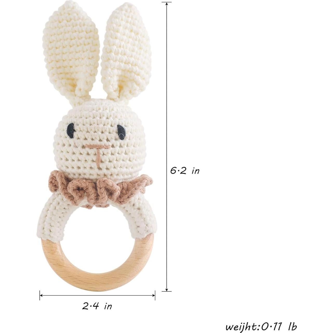 Sonajero de Madera Chriswell Conejo para Bebés 32g