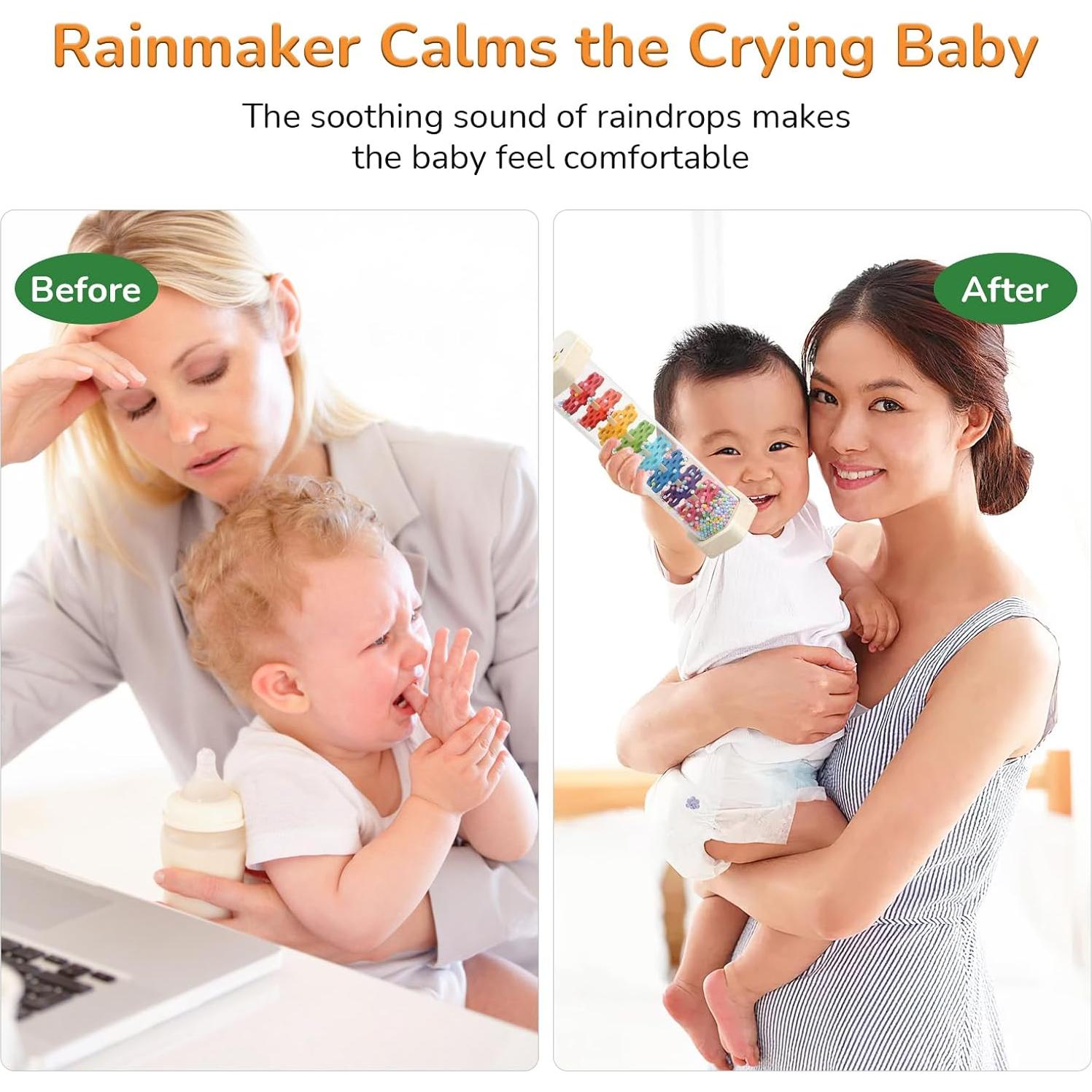 Palo de Lluvia WODI para Bebés 0-1 Año - Juguete Musical