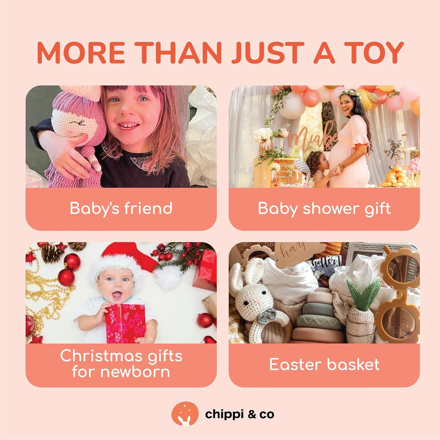 Sonajero de Madera Chippi & Co Doodoo Dinosaurio Azul