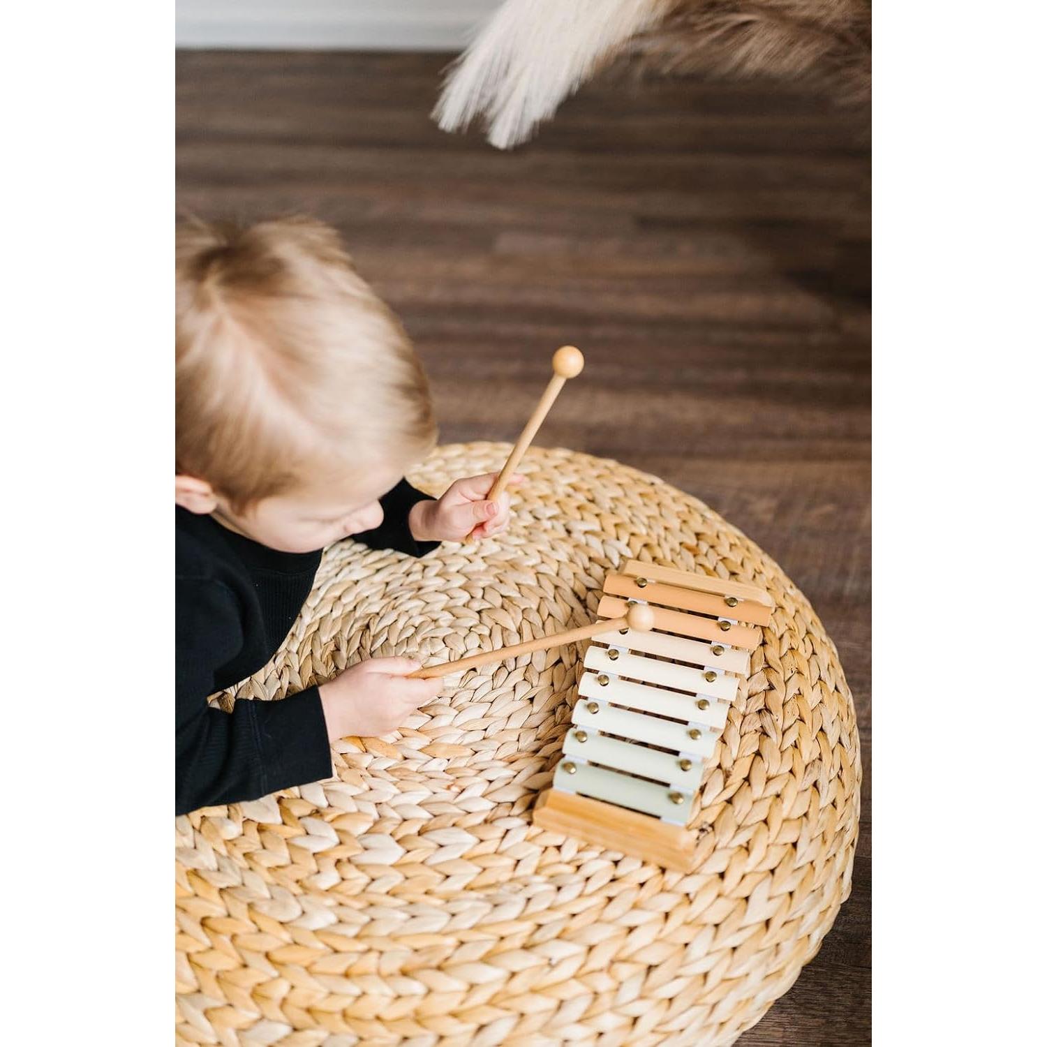 Xylophone, Montessori Musical Toy for Toddlers and Young Kids with a Modern Boho Aesthetic, Perfect in a Nursery, Playroom or as a Gender Neutral Baby and Birthday Gift
