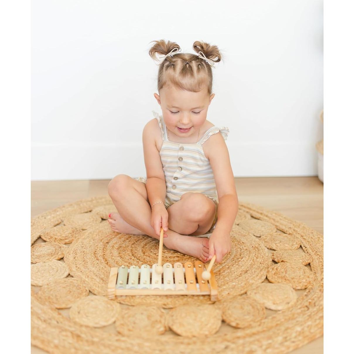 Xylophone, Montessori Musical Toy for Toddlers and Young Kids with a Modern Boho Aesthetic, Perfect in a Nursery, Playroom or as a Gender Neutral Baby and Birthday Gift