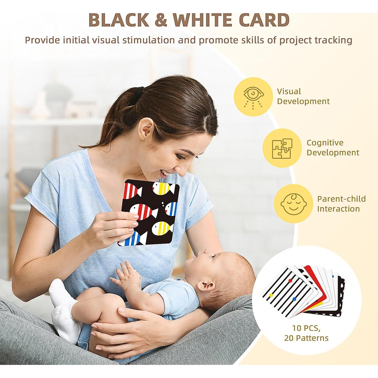 Set de Juguetes Montessori OOOK 0-6 Meses - 7 en 1 para Bebés