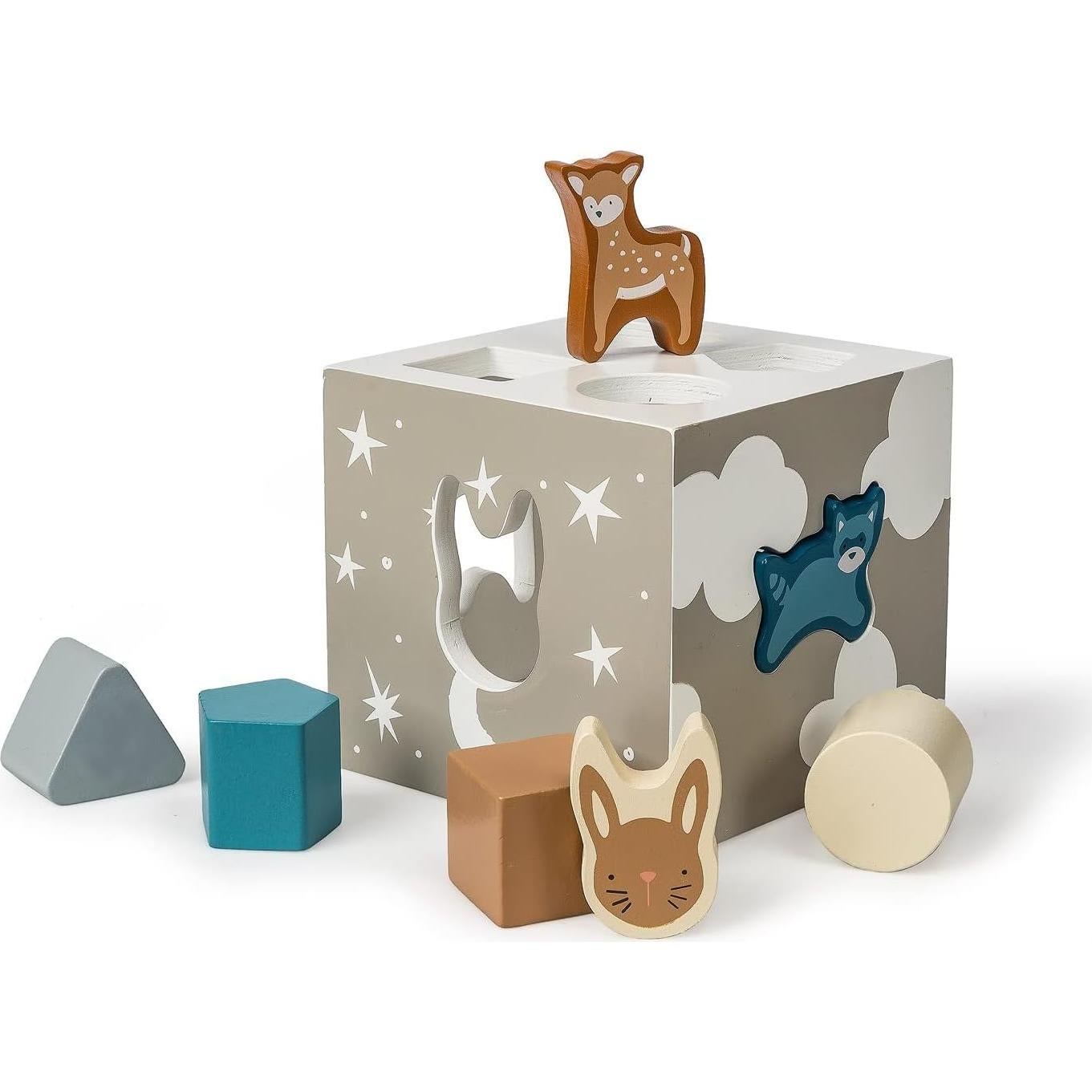 Cubo Clasificador de Formas de Madera Mary Meyer Leika 12.7 cm