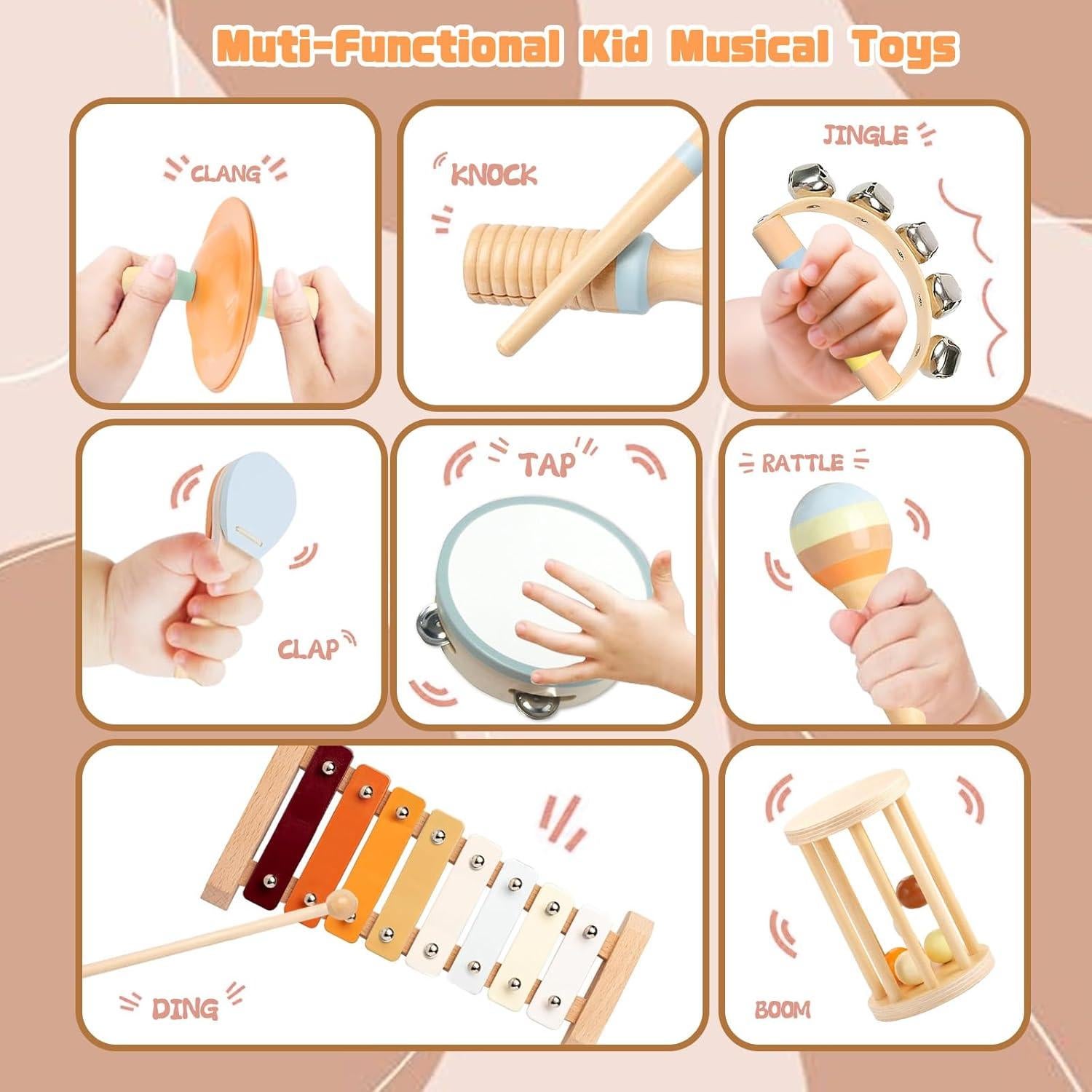 Juego de Instrumentos Musicales JOMBY 5 en 1 para Niños